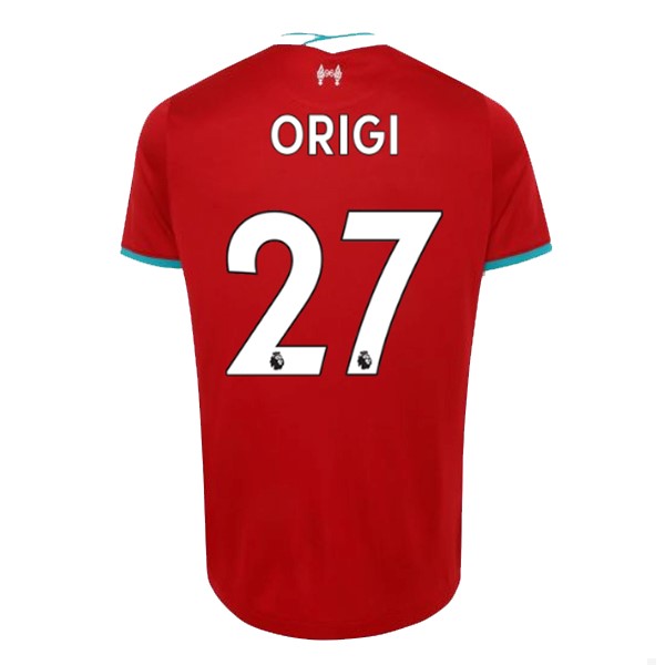 Camiseta Liverpool NO.27 Origi Replica Primera Ropa 2020/21 Rojo